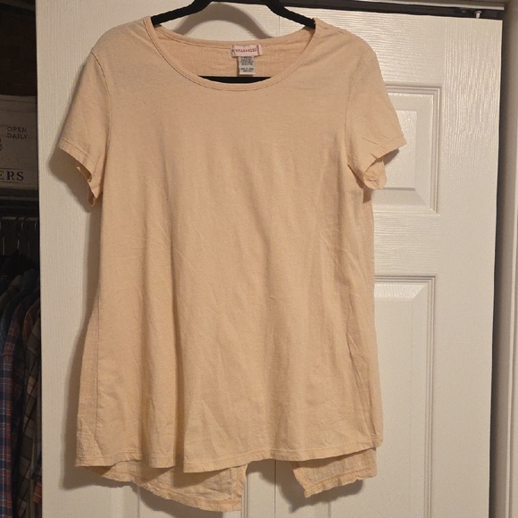 Casual Cream Short Sleeve Tee - Picture 1 of 6